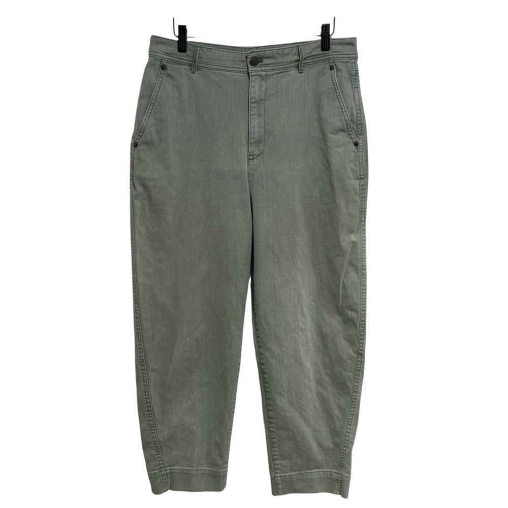 GAP Women’s Barrel Leg Khaki High Rise Pants Jeans Size 12 Green